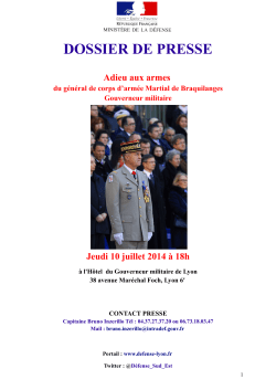 DOSSIER DE PRESSE