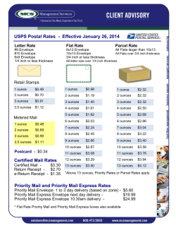 USPS Postal Rates - MCS Management Services