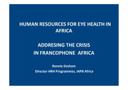 Ronnie Graham of IAPB Africa, together with Joseph Oye and