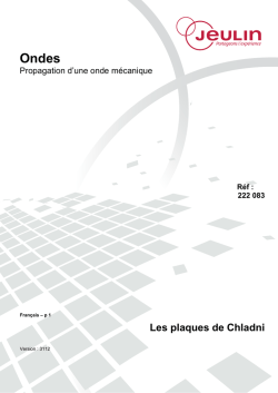 Les plaques de Chladni