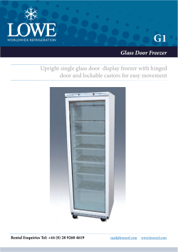 Glass Door Freezer Upright single glass door display freezer with