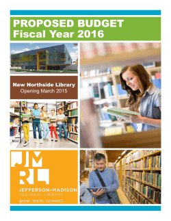 JMRL Budget (PDF) - Jefferson