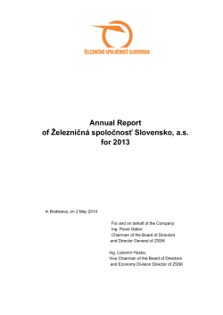 Annual Report ZSSK_2013