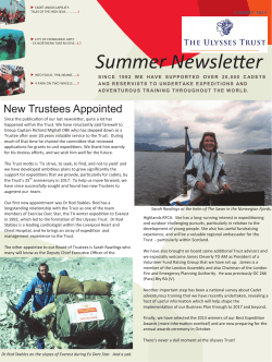 Summer Newsletter - The Ulysses Trust