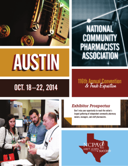 OCT. 18–22, 2014 - National Community Pharmacists Association