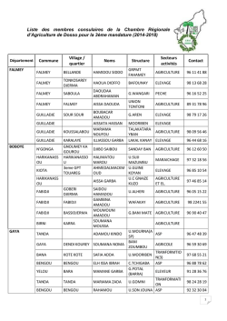 Liste des membres consulaires de la Chambre R&eacute;gionale d