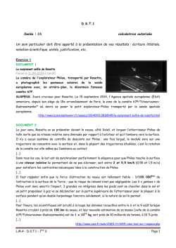 DST n&deg;1