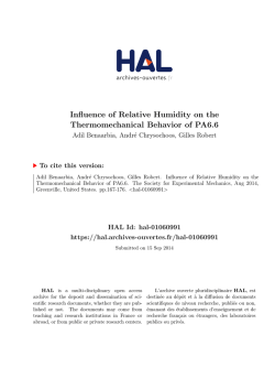 Influence of Relative Humidity on the Thermomechanical Behavior