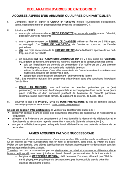 NOTICE DECLARATION ARMES DE CATEGORIE C