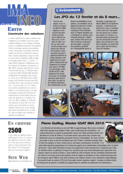 IMA INFO - UFR de Physique