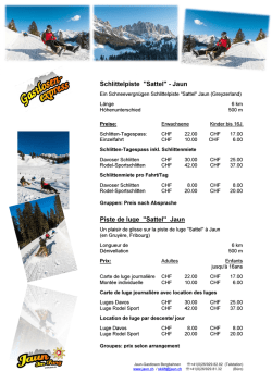 Schlittelpiste "Sattel" - Jaun Piste de luge "Sattel