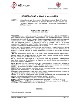 Deliberazione n. 46 del 16 gennaio 2014 [file]
