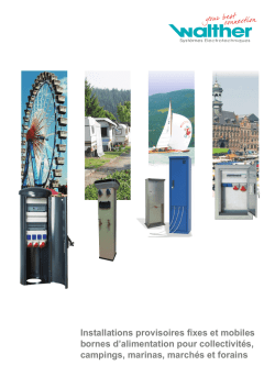 Installations provisoires fixes et mobiles bornes d