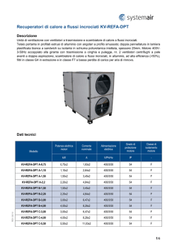 Recuperatori di calore a flussi incrociati KV-REFA-DPT
