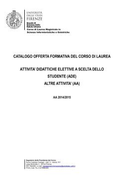 Catalogo offerta formativa AA 2014/2015