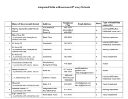 Integrated Units in Government Primary Schools