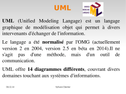 UML (Unified Modeling Langage) est un langage graphique de