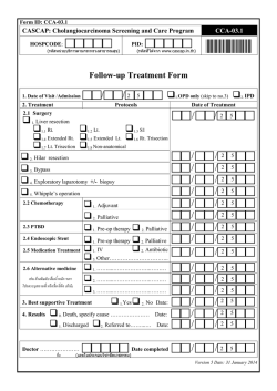 HOSPCODE: PID: 1. Date of Visit /Admission // 1.OPD