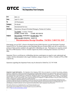 Important Notice The Depository Trust Company