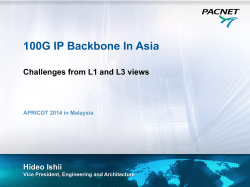 100G IP Backbone In Asia