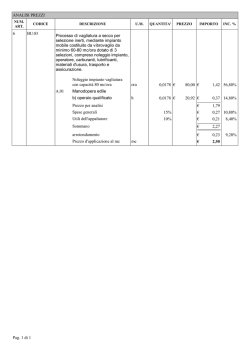 ANALISI PREZZI 6 BU.03 Processo di vagliatura a secco per