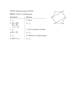 GIVEN: Regular hexagon JKLMNO