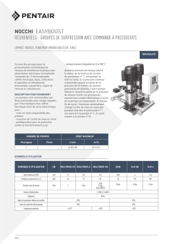 groupes de surpression avec commande &agrave; pressostats easyboost