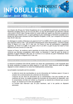 INFOBULLETIN - Eurodistrict – Region Freiburg / Centre et Sud Alsace