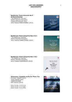 Leif Ove Andsnes Discography as at August2014