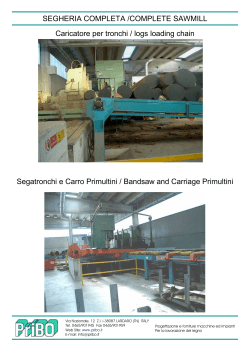 SEGHERIA COMPLETA /COMPLETE SAWMILL Caricatore per