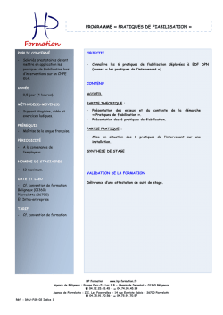 Les 6 Pratiques de fiabilisation, EDF