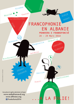 Brochure FRANCOPHONIE 2014 SD
