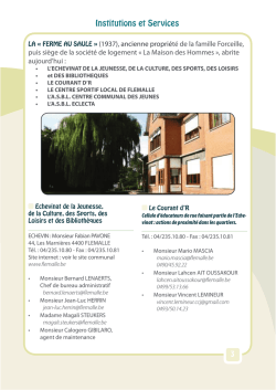 Institutions et Services