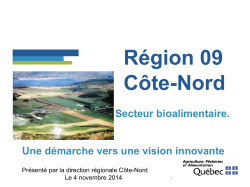16-MAPAQ_Cote - Table Bioalimentaire Côte Nord