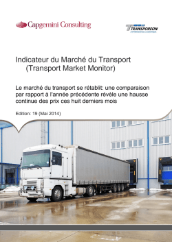 Indicateur du March&eacute; du Transport (Transport Market Monitor)