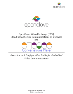 OpenClove Video Exchange (OVX) Cloud
