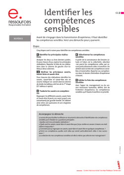 Identifier les compétences sensibles