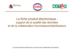 Infos Fiche Produit Electronique Provera et Inco 20140911