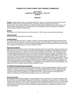 Meeting Minutes - Connecticut Department of Labor