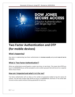 Using OTP - Dow Jones PKI Portal