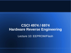 Lecture 10: PROM/EPROM/EEPROM/efuse/Flash layout