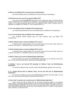 FAQs regarding Mobile OTP - Union Bank Of India . Internet Banking