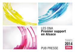 LES DNA Premier support en Alsace PUB PRESSE