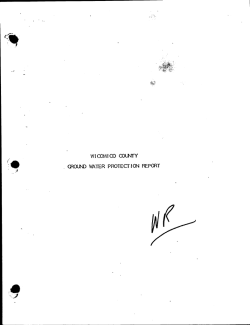 Groundwater Protection Report - Wicomico County Health Department