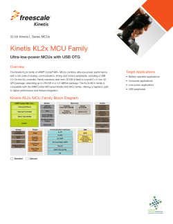 Kinetis KL2x MCU Family - Fact Sheet