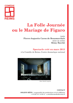 La Folle journée ou le Mariage de Figaro / Dossier Production