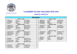résultats challenge Azur Judo 2014