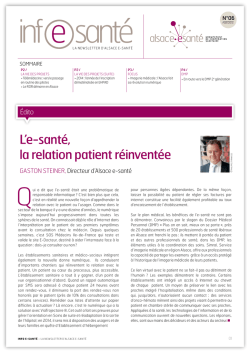 Info e-sant&eacute; N&deg;6 - Mars 2014