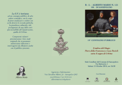 La S.V. è invitata R∴L∴ ALBERTO MARIO N. 121