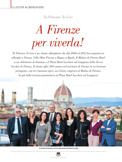 To Florence To Live - Serenissima Informatica SpA